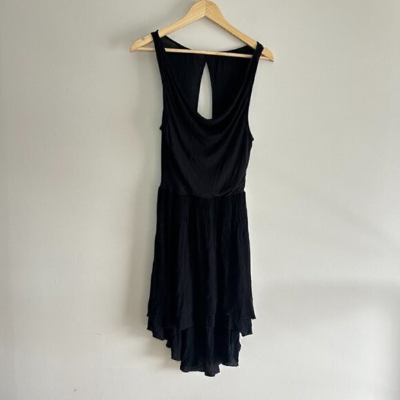 Free People Women's Cowl Neck Sleeveless Sheath Two Timer Dress Sz S Open Back - Picture 3 of 8